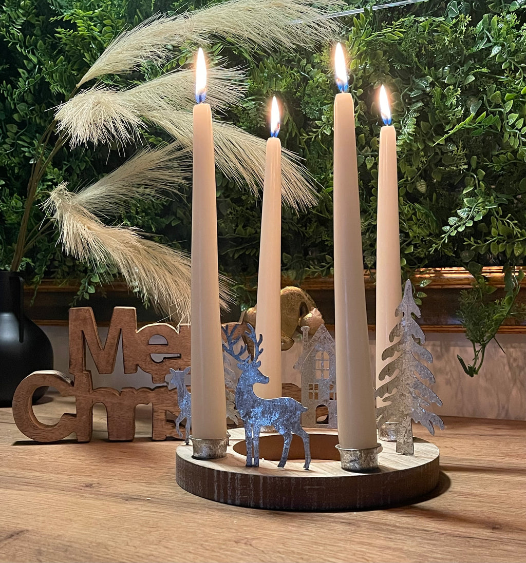 Corona dell'Avvento, Corona di Natale, Cattolica, Sempreverde, Da tavolo, Natale in stile fattoria, Rustica, Centrotavola, Decorazione per tavolo da pranzo - Italia