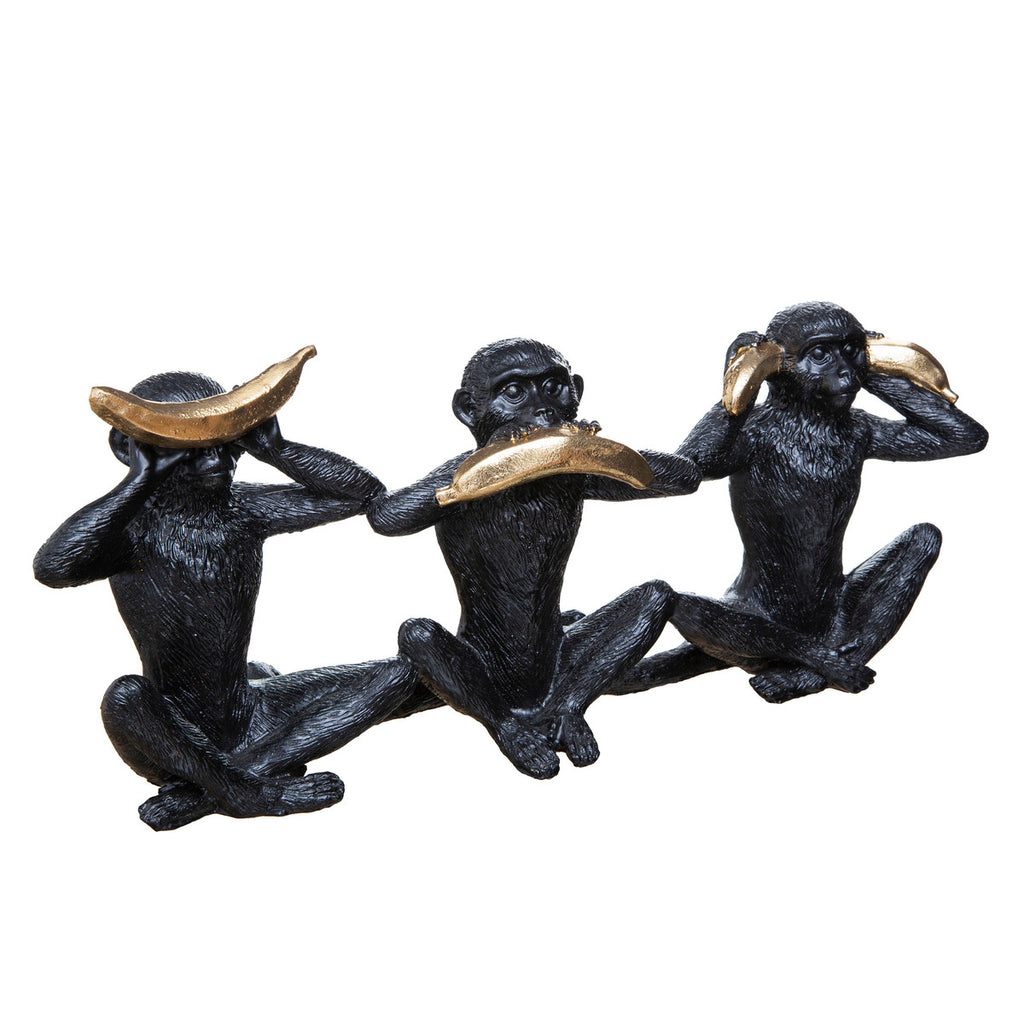 Design Toscano Scimmie non vedo, non sento, non parlo Statua con animali  Le tre verità umane, poliresina, finitura color bronzo, 17,75 cm