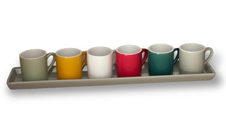 Set sei tazze da caffè con vassoio