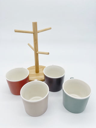 Set tazze con supporto