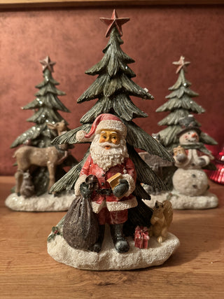 Decorazione di Natale albero con babbo Natale