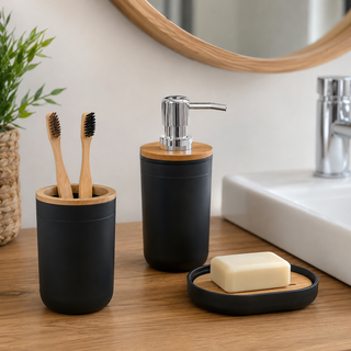 Set accessori bagno - nero o bianco