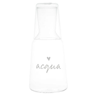 Bottiglia “acqua” con bicchiere