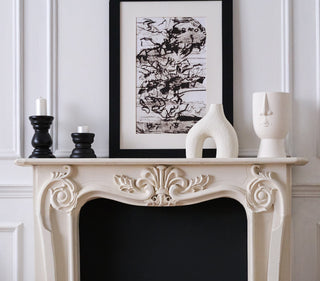 Vaso art folk bianco